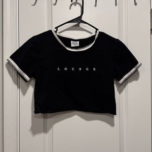 Black Lounge Crop Top